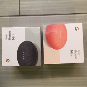 UNOPENED Coral and Charcoal Google home mini